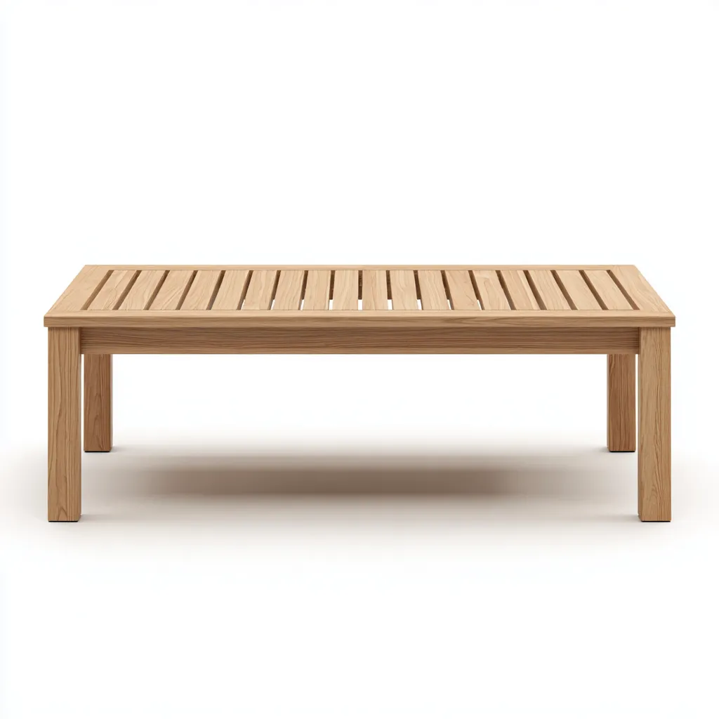 Table basse rectangulaire en chêne 140x70x45 cm - chêne naturel - style scandinave-Dwellingora