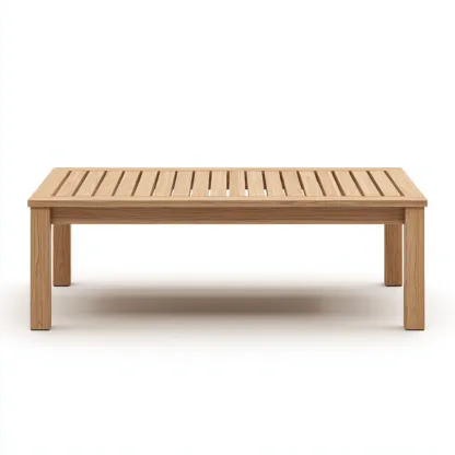 Table basse rectangulaire en chêne 140x70x45 cm - chêne naturel - style scandinave-Dwellingora