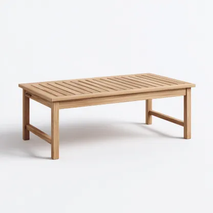 Table basse rectangulaire en chêne 130x65x45 cm - chêne naturel - style scandinave-Dwellingora