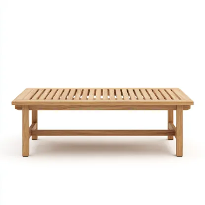 Table basse rectangulaire en chêne 140x65x45 cm - chêne naturel - style scandinave-Dwellingora