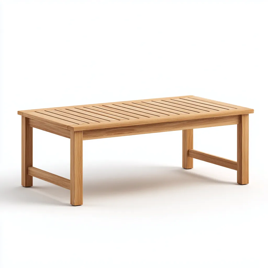 Table basse rectangulaire en chêne 135x65x45 cm - chêne naturel - style scandinave-Dwellingora