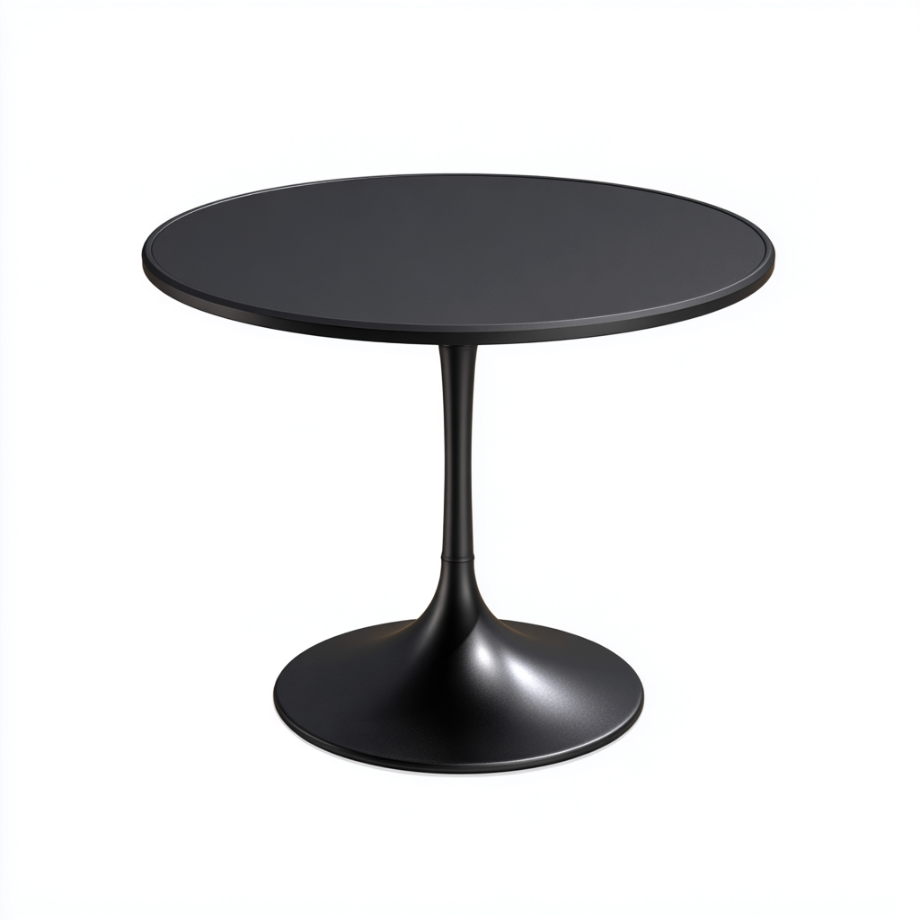 Table basse ronde en métal 85x85x45 cm - noir - design moderne-Dwellingora