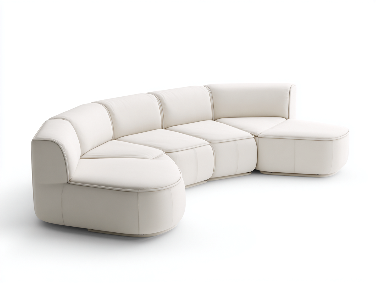 Canapé d'angle en cuir véritable 270x160x85 cm - blanc - design moderne pour salon-Luxeixe