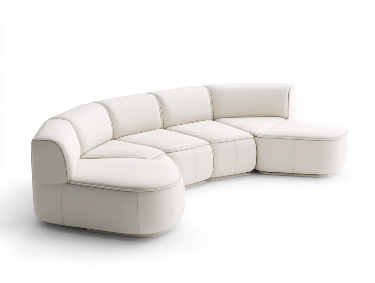 Canapé d'angle en cuir véritable 270x160x85 cm - blanc - design moderne pour salon-Luxeixe