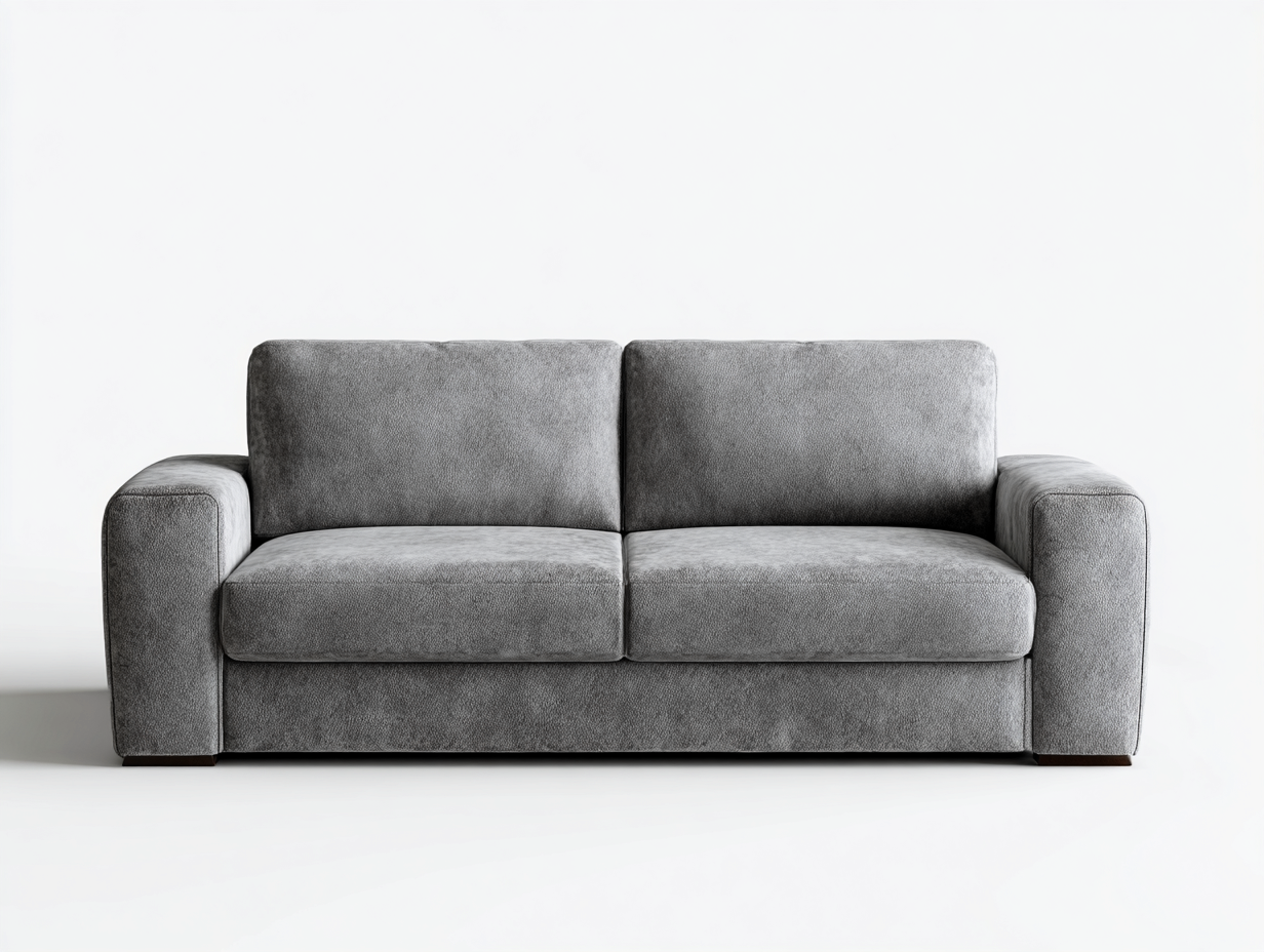 Canapé 2 places en tissu gris 180x95x85 cm - style moderne - assise confortable et structure robuste-Luxeixe