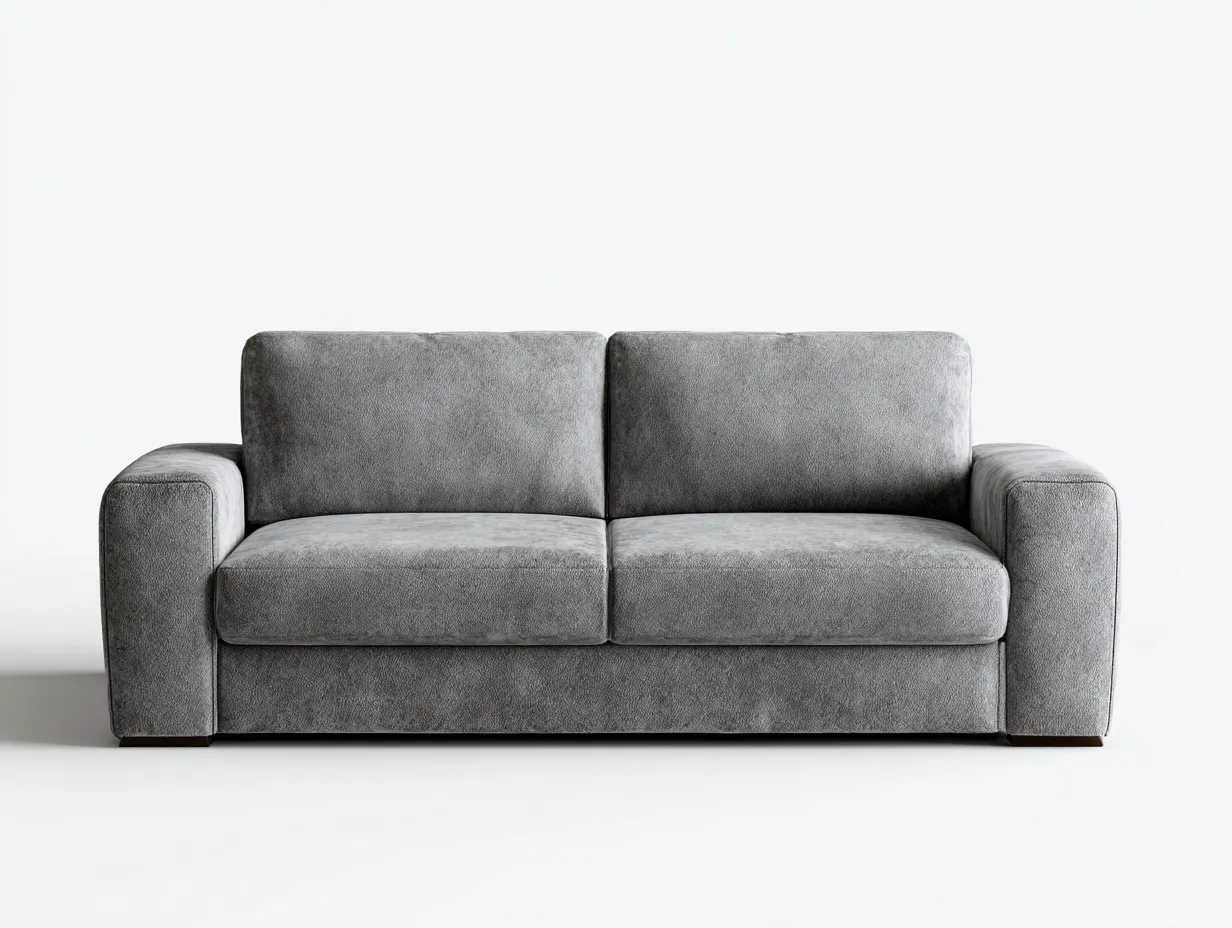 Canapé 2 places en tissu gris 180x95x85 cm - style moderne - assise confortable et structure robuste-Luxeixe