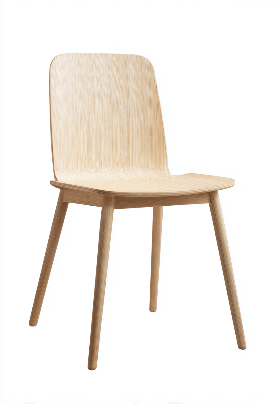 Chaise de salle à manger en bois de chêne 45x50x85 cm - chêne naturel - style scandinave-Nicheovae