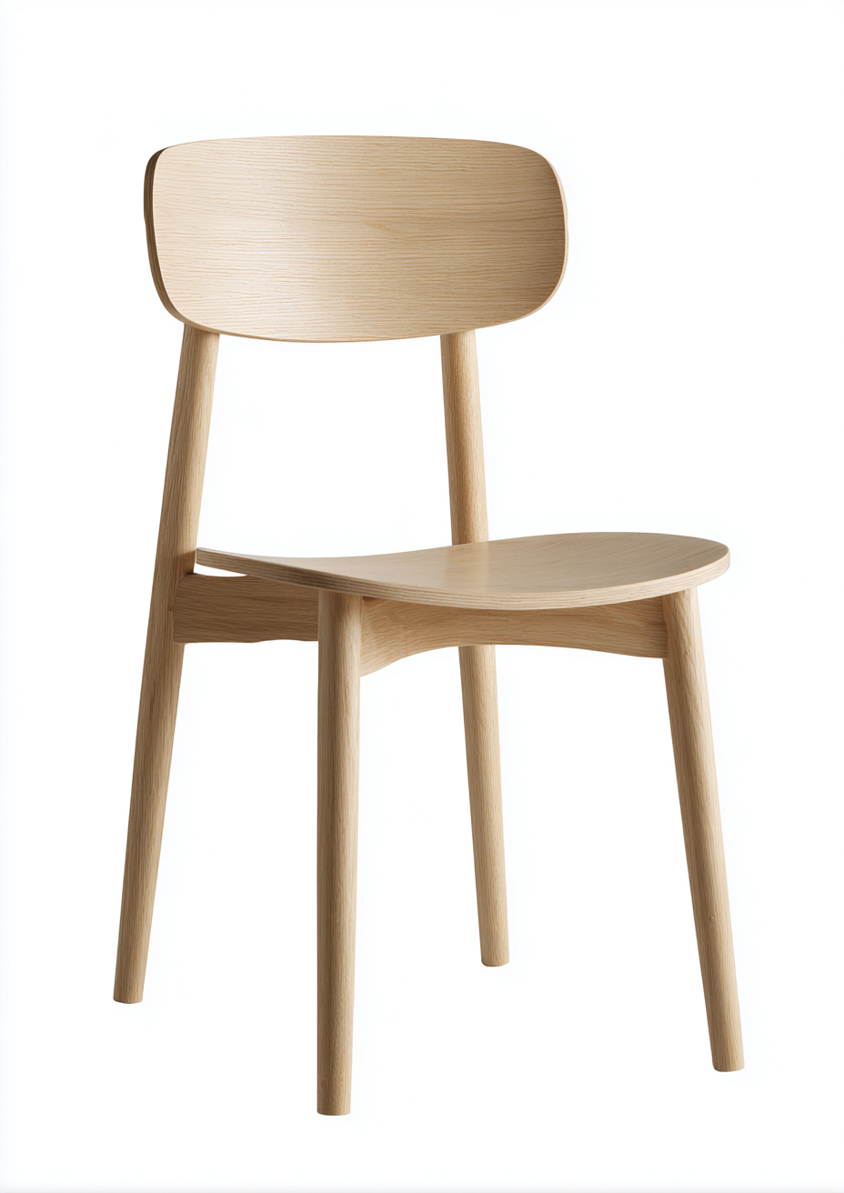 Chaise de salle à manger en chêne clair 46x50x82 cm - chêne clair - style scandinave-Nicheovae