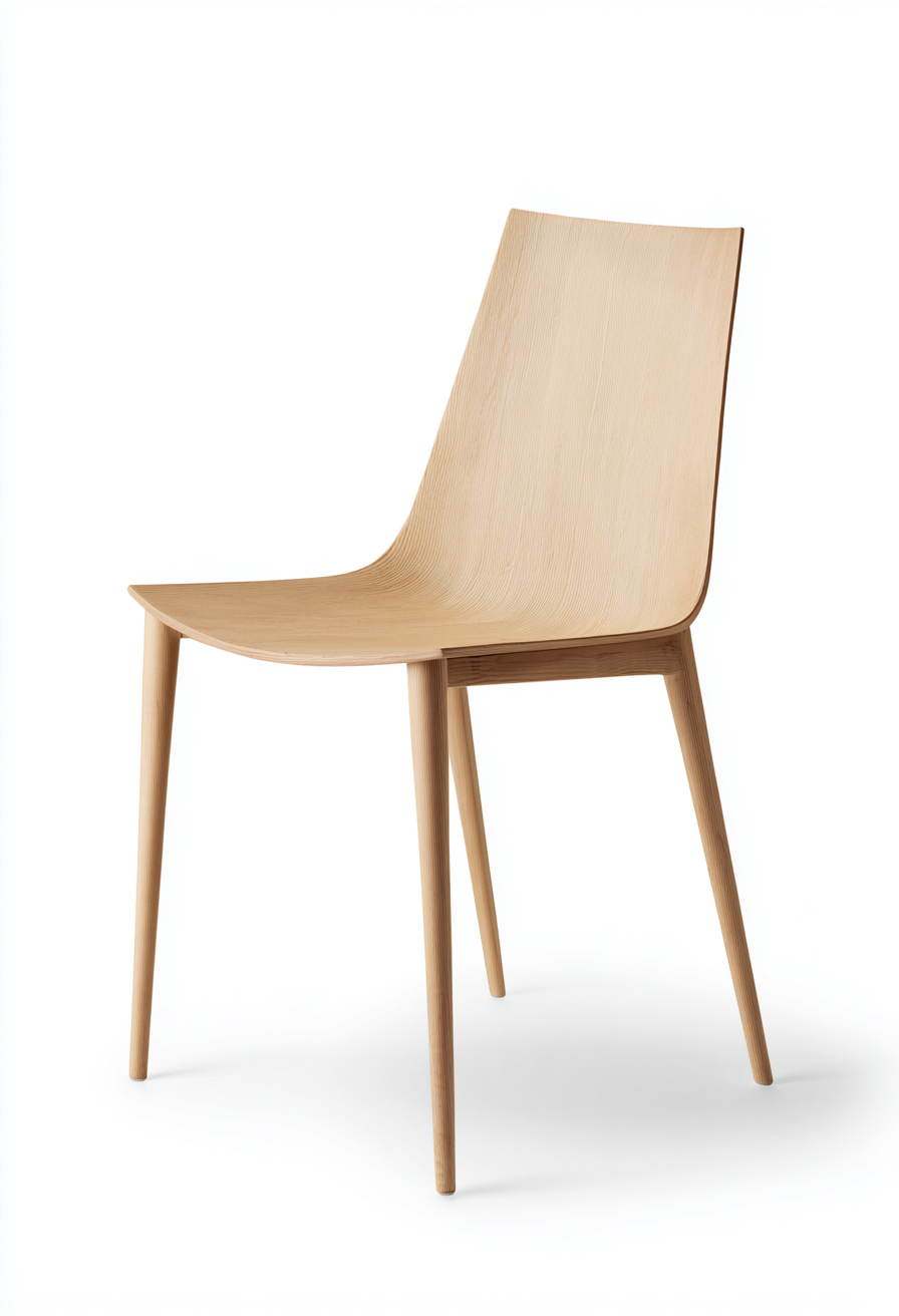 Chaise de salle à manger en chêne 45x52x84 cm - chêne clair - style minimaliste-Nicheovae