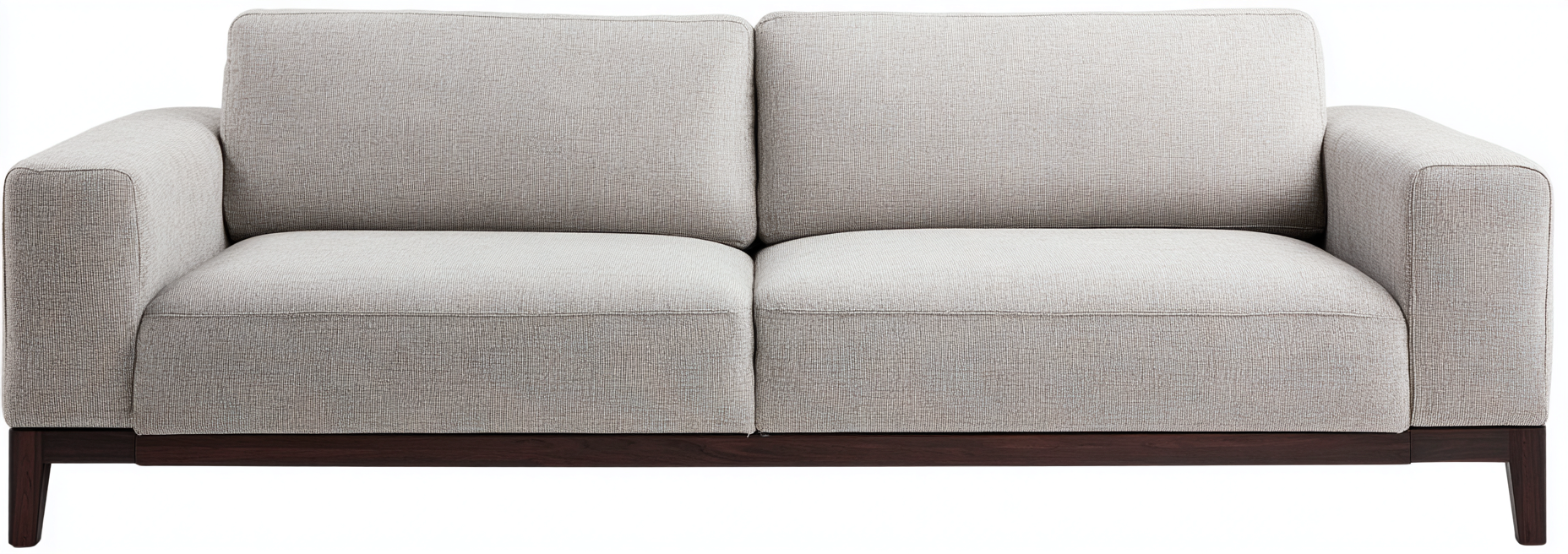 Canapé deux places en tissu 175x95x85 cm - gris clair - style moderne à base en bois massif-Nicheovae