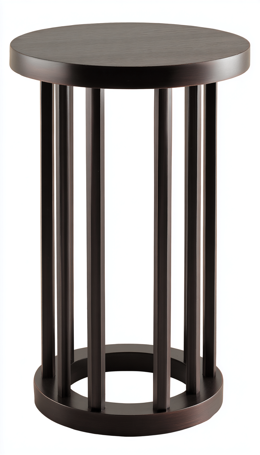 Table d'appoint en bois 45x45x60 cm - brun foncé - style moderne contemporain-Nicheovae