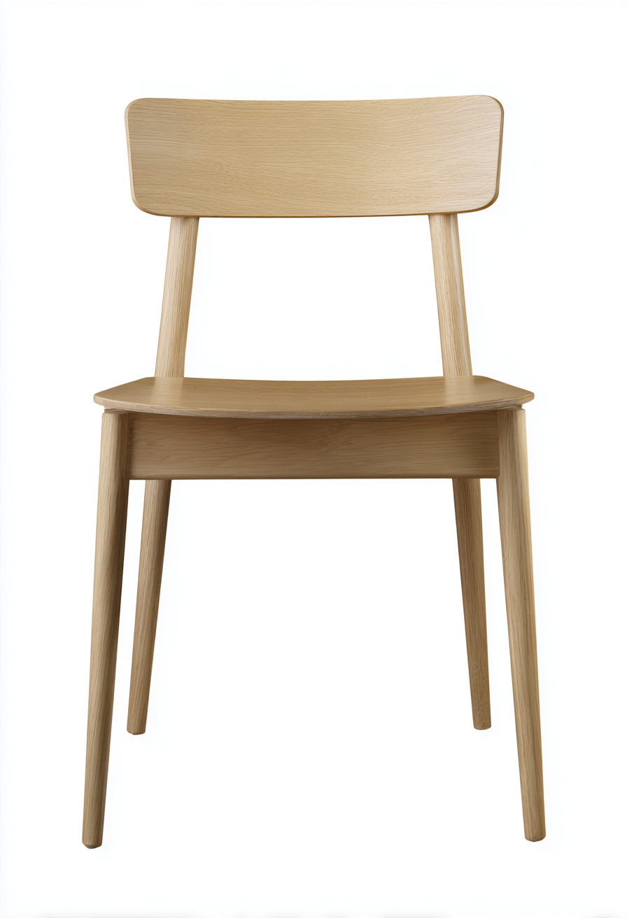 Chaise de salle à manger en chêne clair 45x50x83 cm - chêne clair - design épuré-Nicheovae