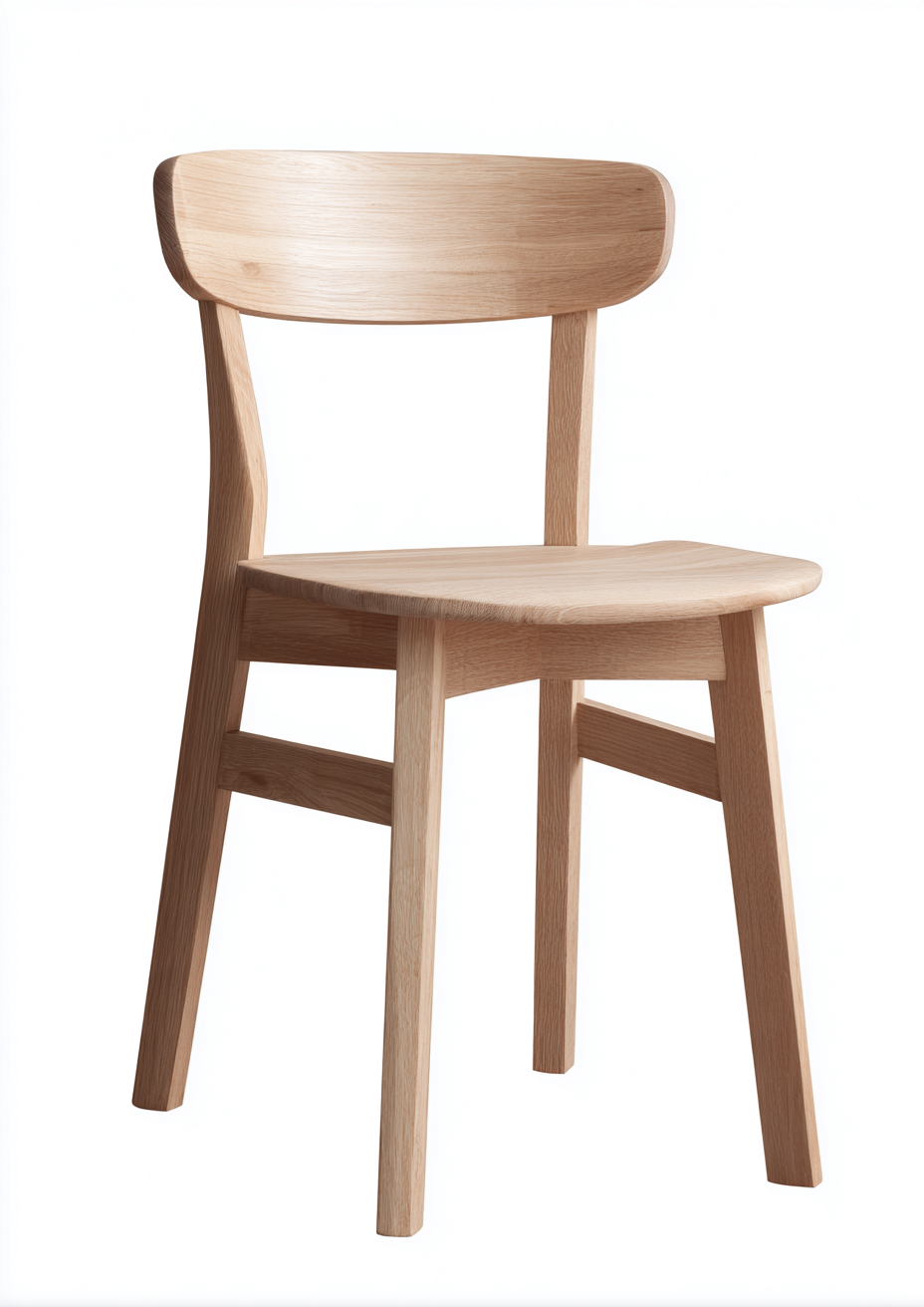 Chaise de salle à manger en bois de chêne massif 45x50x85 cm - chêne naturel - style nordique-Nicheovae