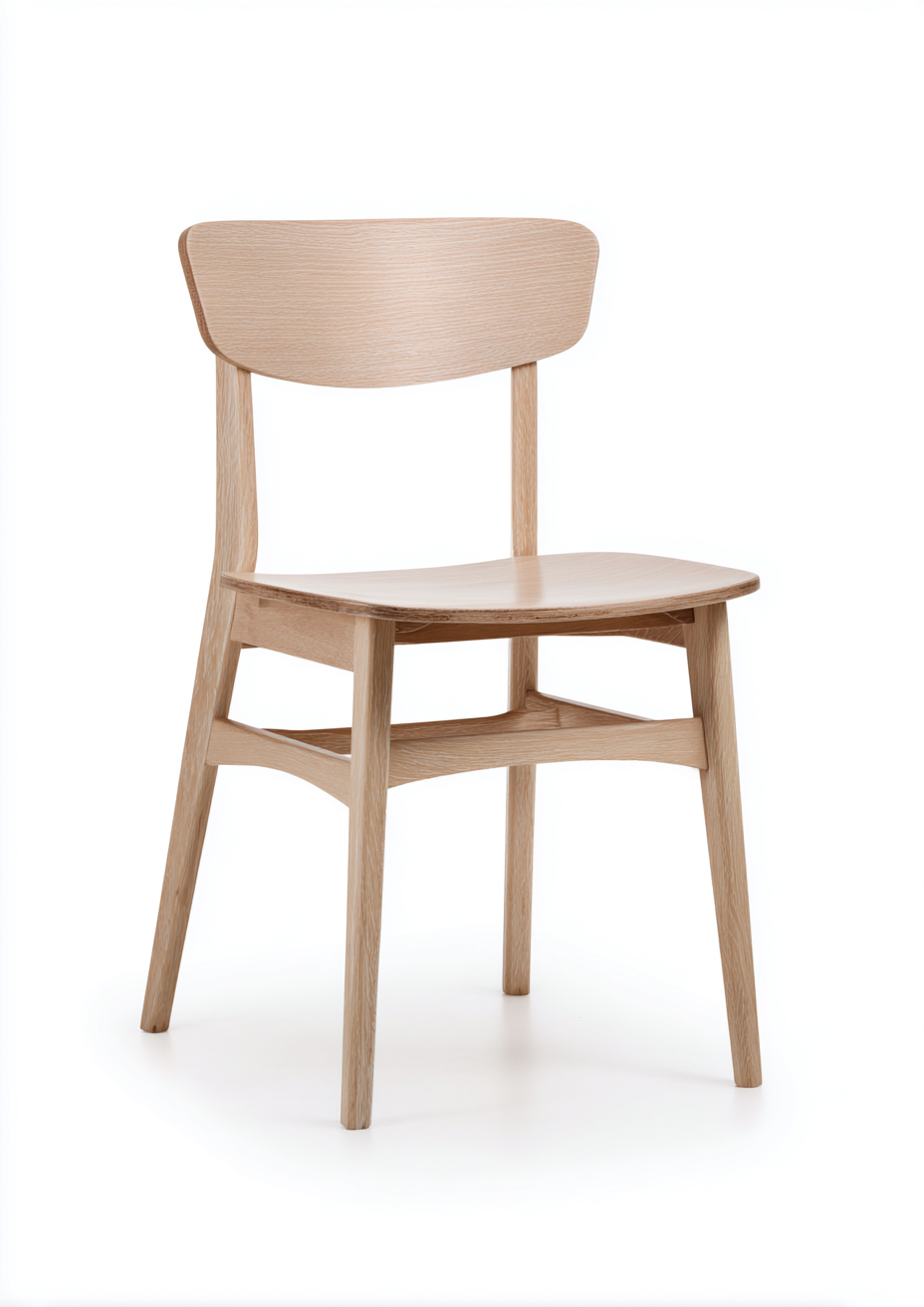 Chaise de salle à manger en bois de chêne 45x50x85 cm - chêne naturel - style nordique-Nicheovae