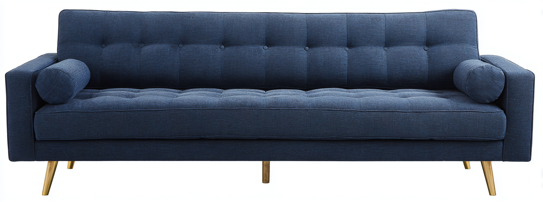 Canapé trois places en tissu 200x85x80 cm - bleu foncé - style moderne-Nicheovae