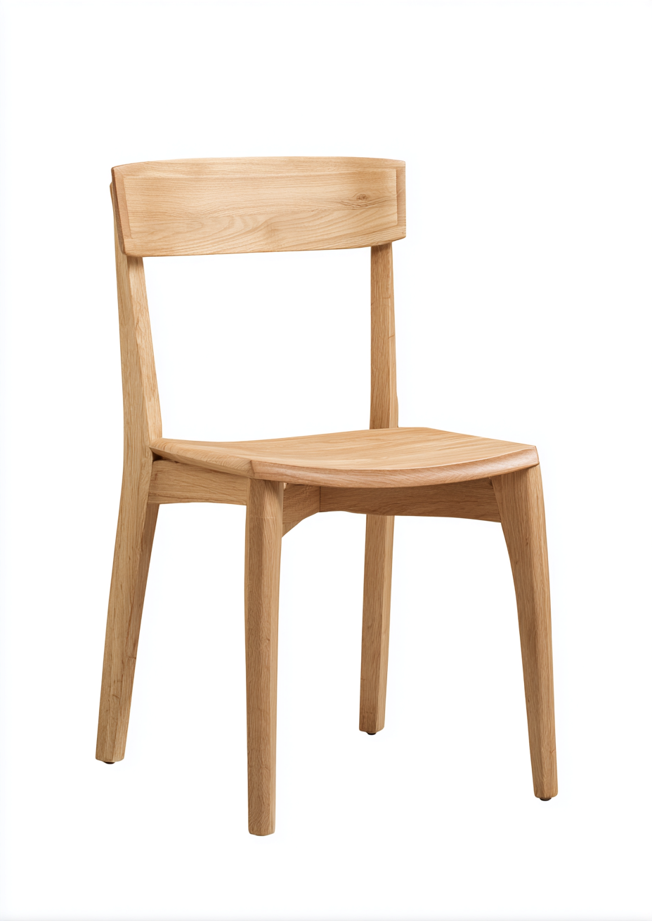 Chaise de salle à manger en chêne clair 46x51x82 cm - chêne clair - style contemporain-Nicheovae