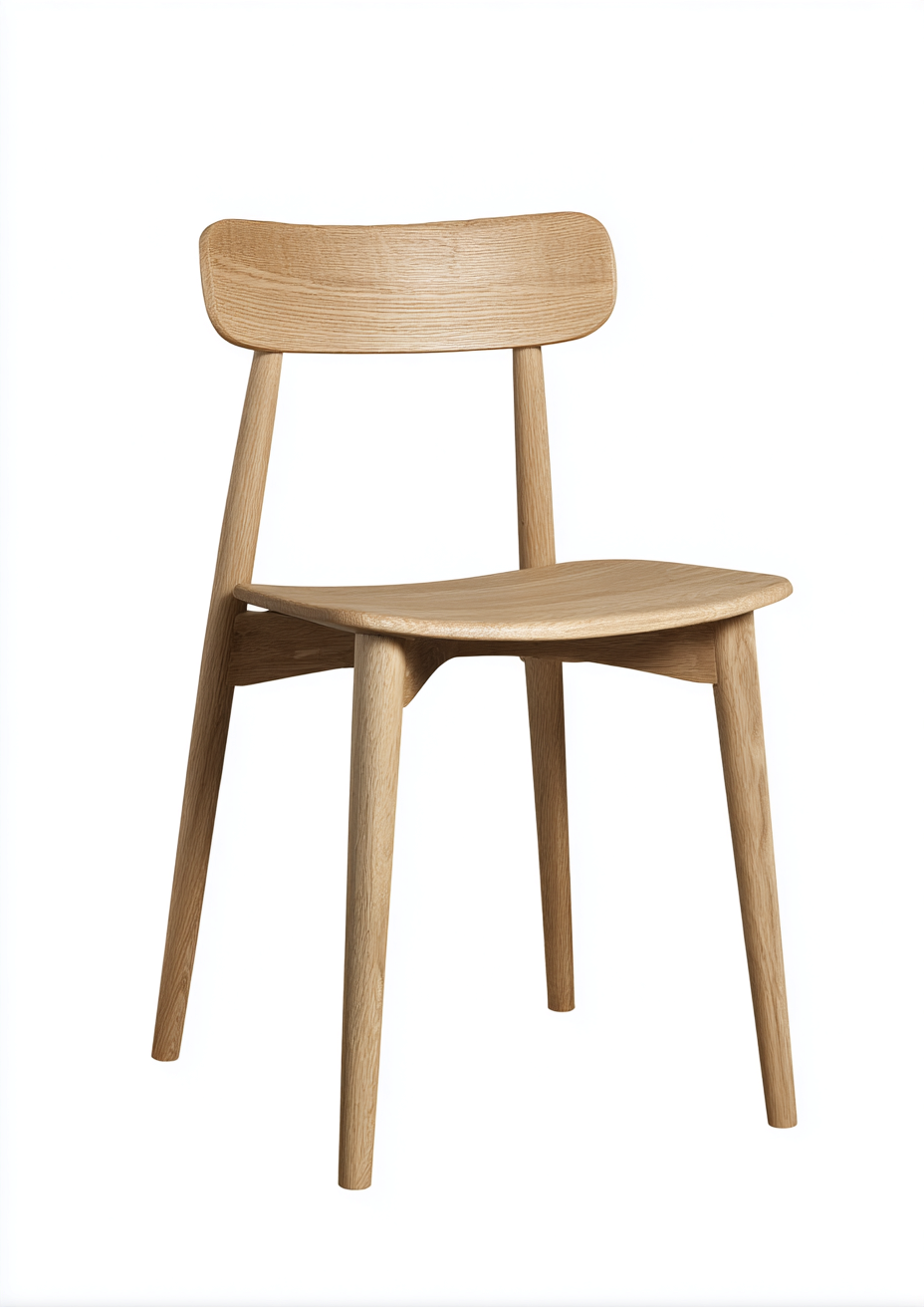 Chaise de salle à manger en bois de chêne 45x50x85 cm - chêne naturel - style scandinave-Nicheovae