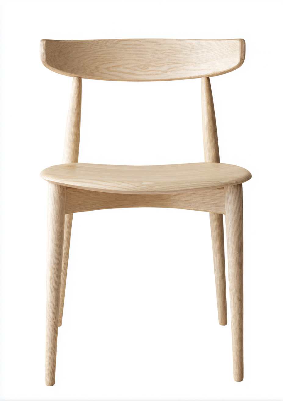 Chaise de salle à manger en chêne clair 45x50x81 cm - chêne clair - style nordique-Nicheovae