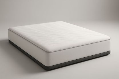 Matelas mousse 200x160x20 cm blanc et noir avec mémoire de forme-Aurabellae