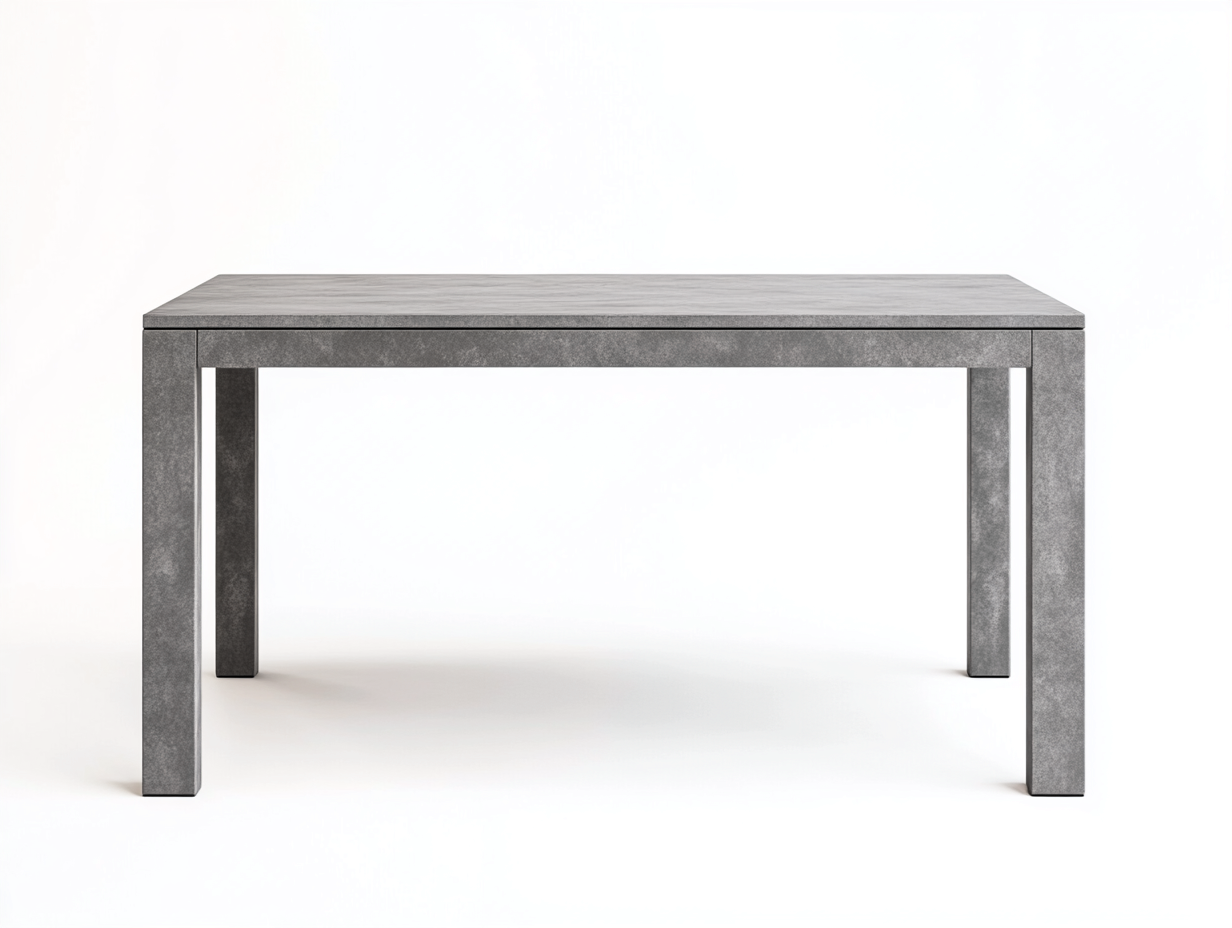Table de salle à manger effet béton 160x90x75 cm - gris - style industriel contemporain-Comfyene