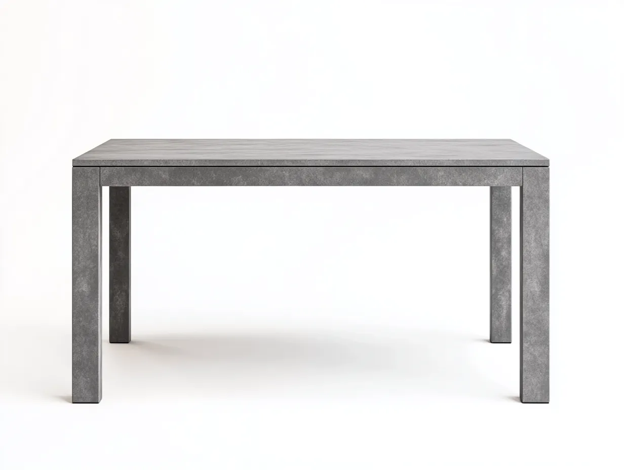 Table de salle à manger effet béton 160x90x75 cm - gris - style industriel contemporain-Comfyene