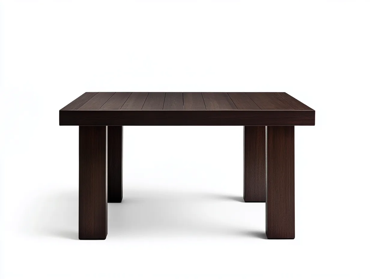 Table de salle à manger en bois massif 150x90x75 cm - noyer foncé - design contemporain robuste-Comfyene