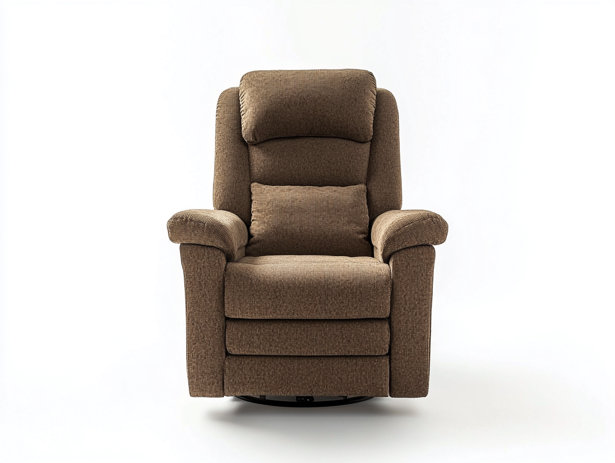 Fauteuil relax en tissu 90x94x102 cm - marron - design ergonomique inclinable-Comfyene