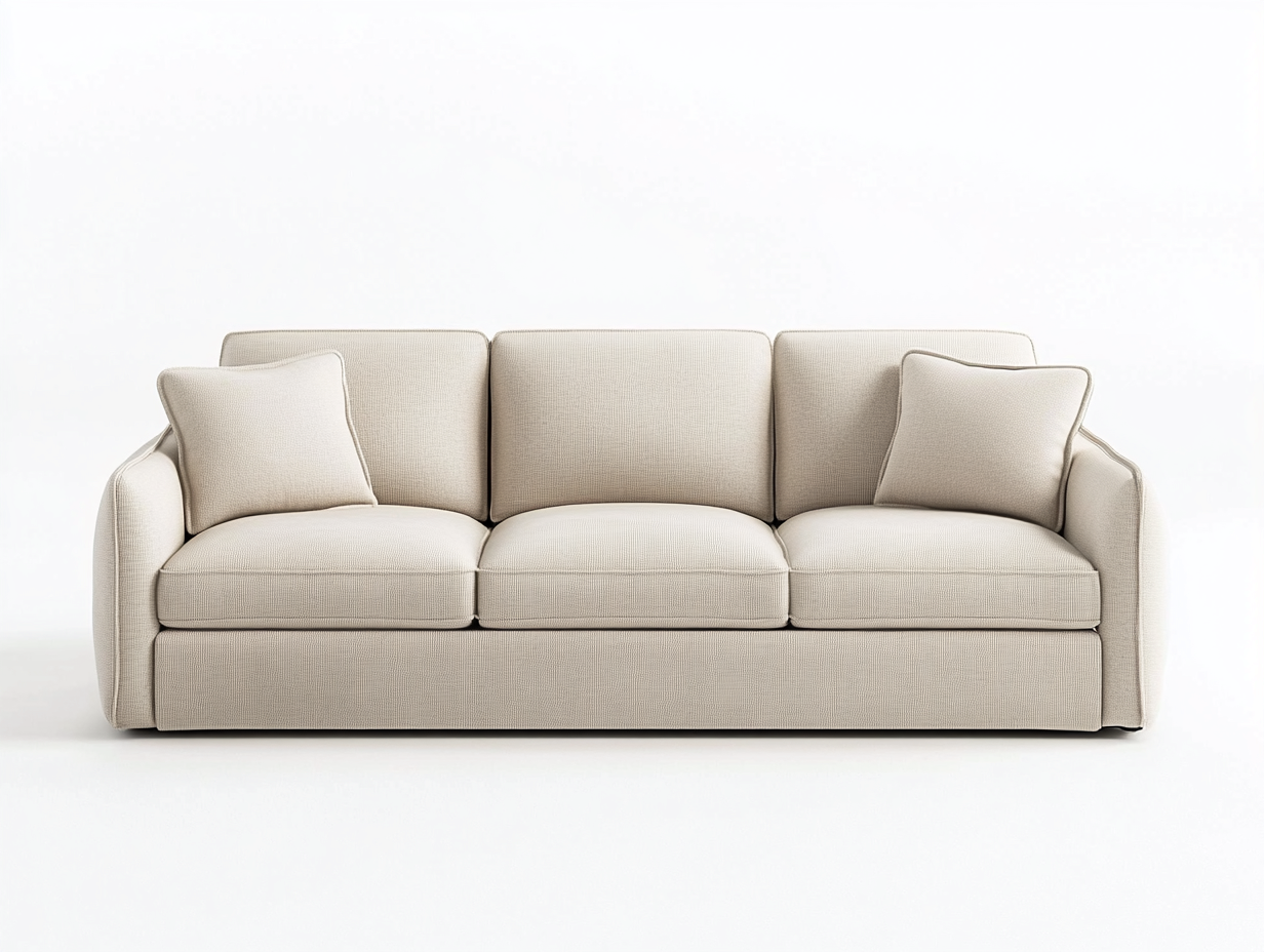 Canapé 3 places en tissu 220x95x85 cm - beige - style moderne pour salon-Comfyene