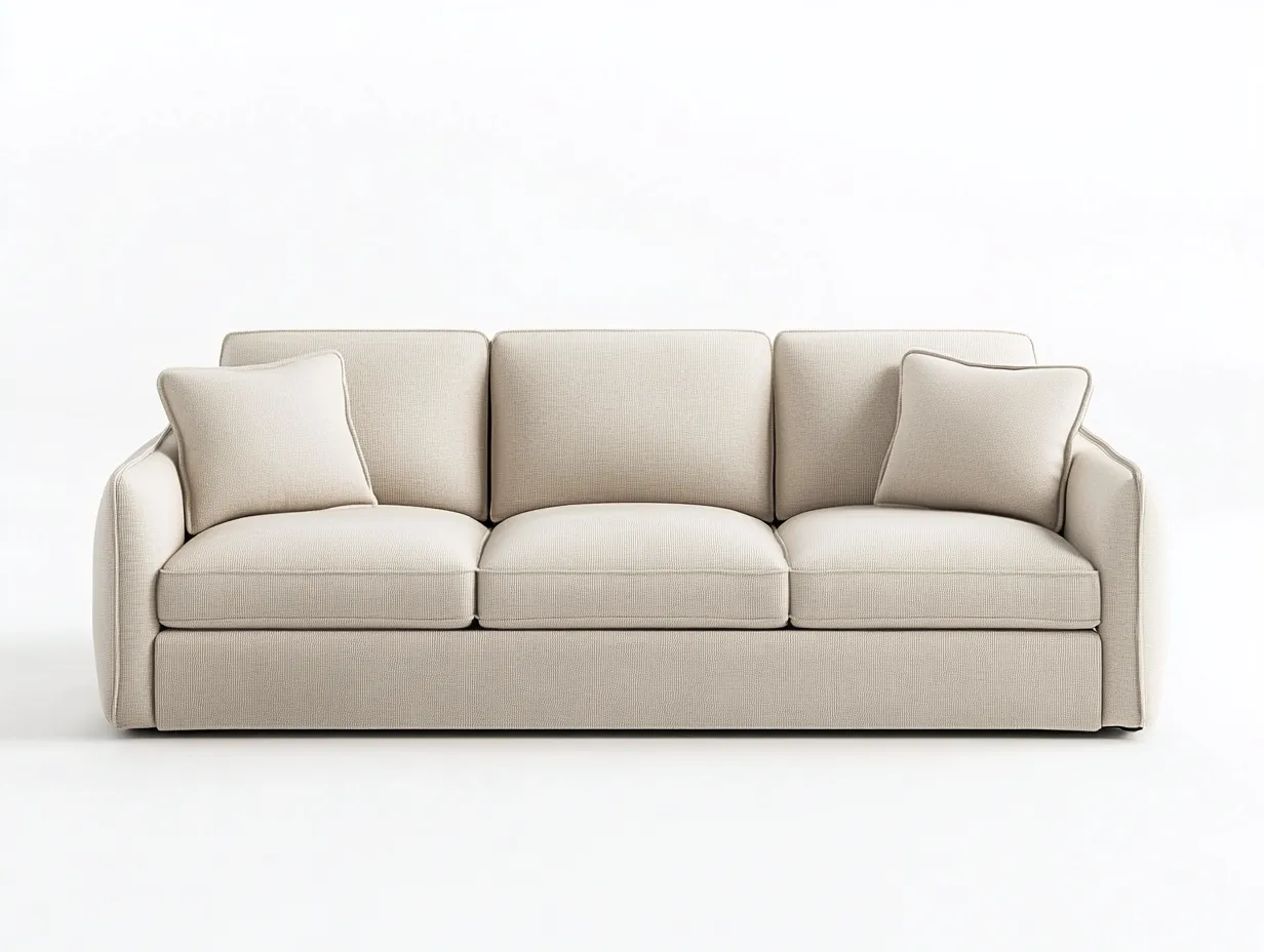 Canapé 3 places en tissu 220x95x85 cm - beige - style moderne pour salon-Comfyene