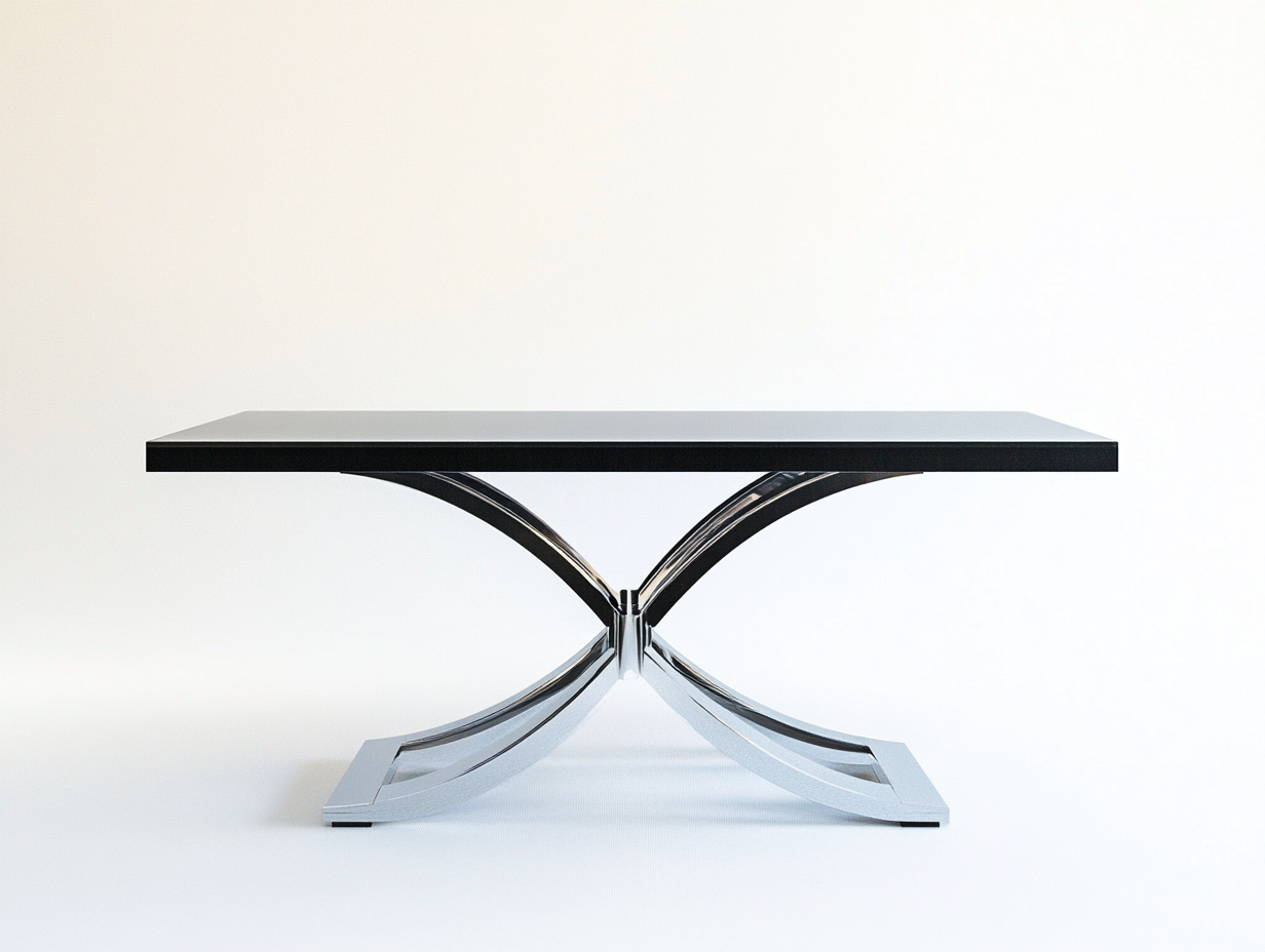 Table à manger en verre et métal 160x90x75 cm - noir - style moderne luxueux-Comfyene