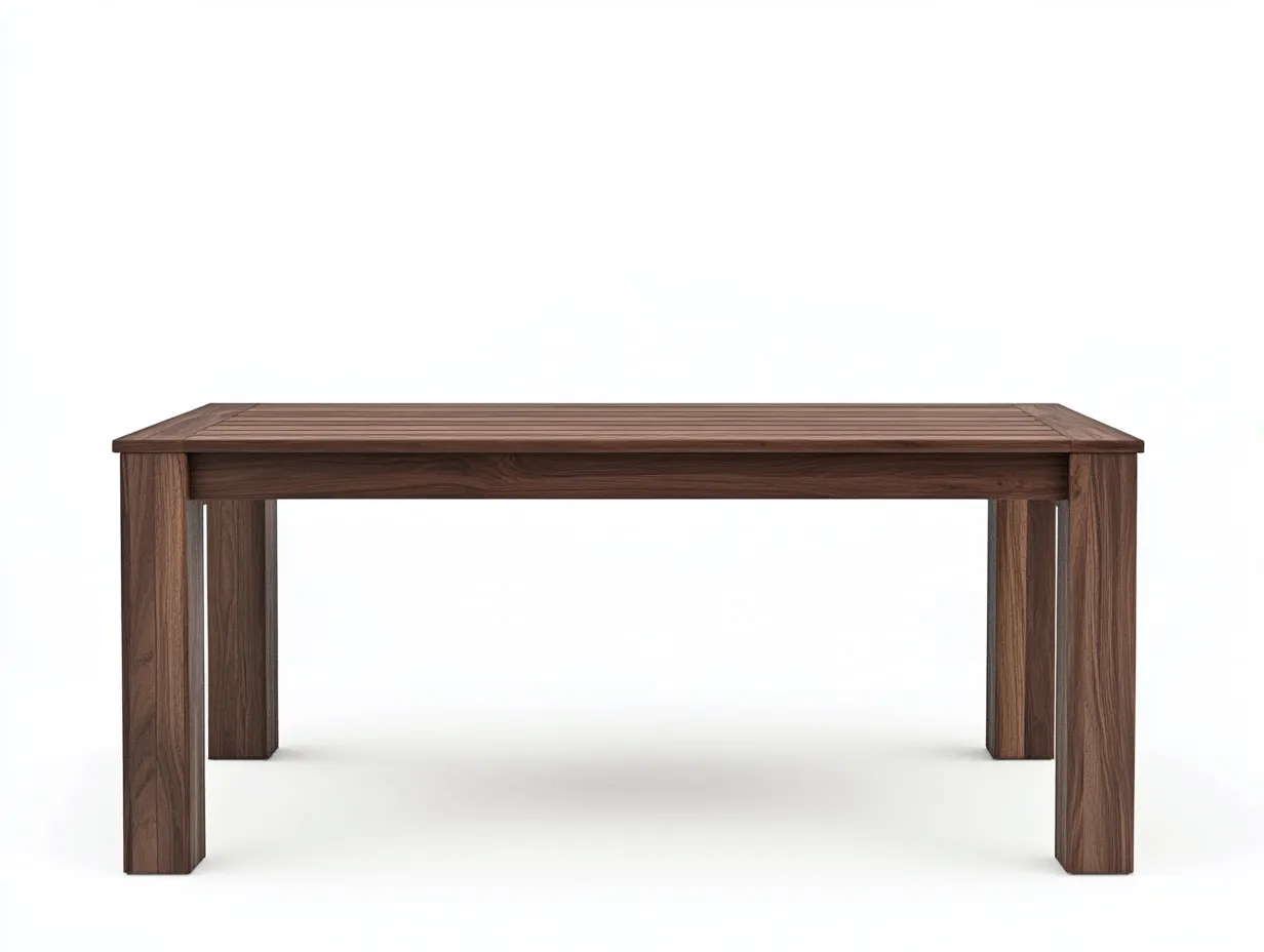 Table à manger en bois 155x85x75 cm - noyer foncé - style naturel et robuste-Comfyene