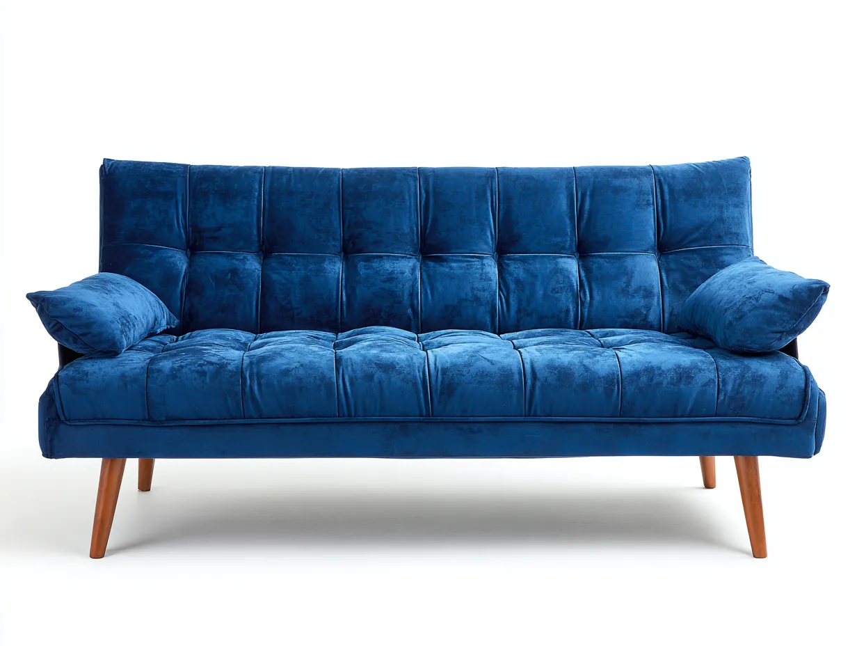 Canapé 3 places en tissu 200x90x85 cm - bleu foncé - style scandinave moderne-Comfyene