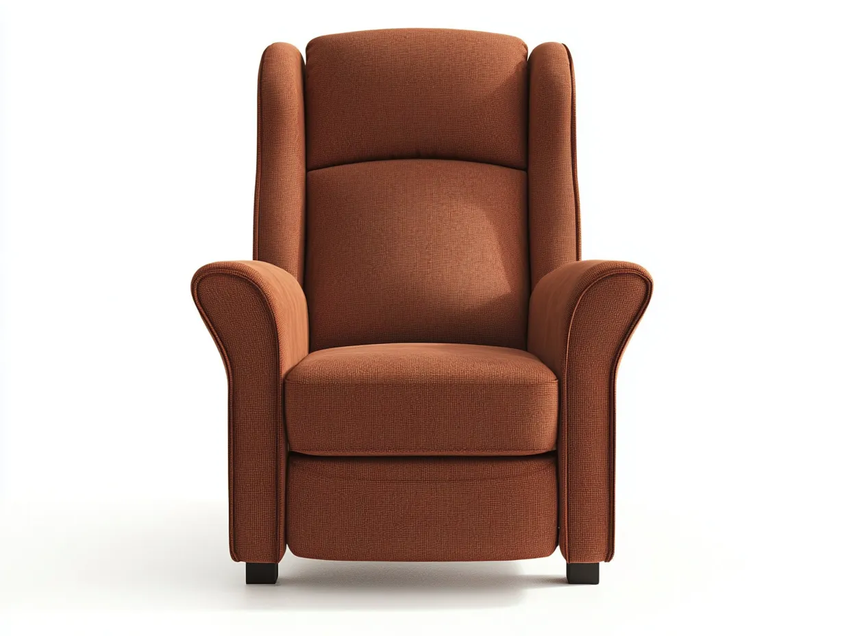 Fauteuil en tissu 88x93x104 cm - brun terre cuite - style classique à accoudoirs-Comfyene