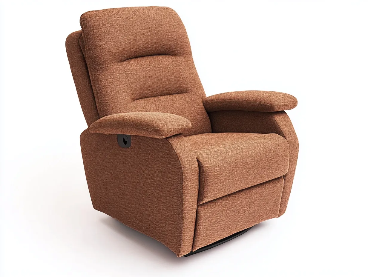 Fauteuil relax en tissu 90x94x102 cm - brun clair - design ergonomique inclinable-Comfyene