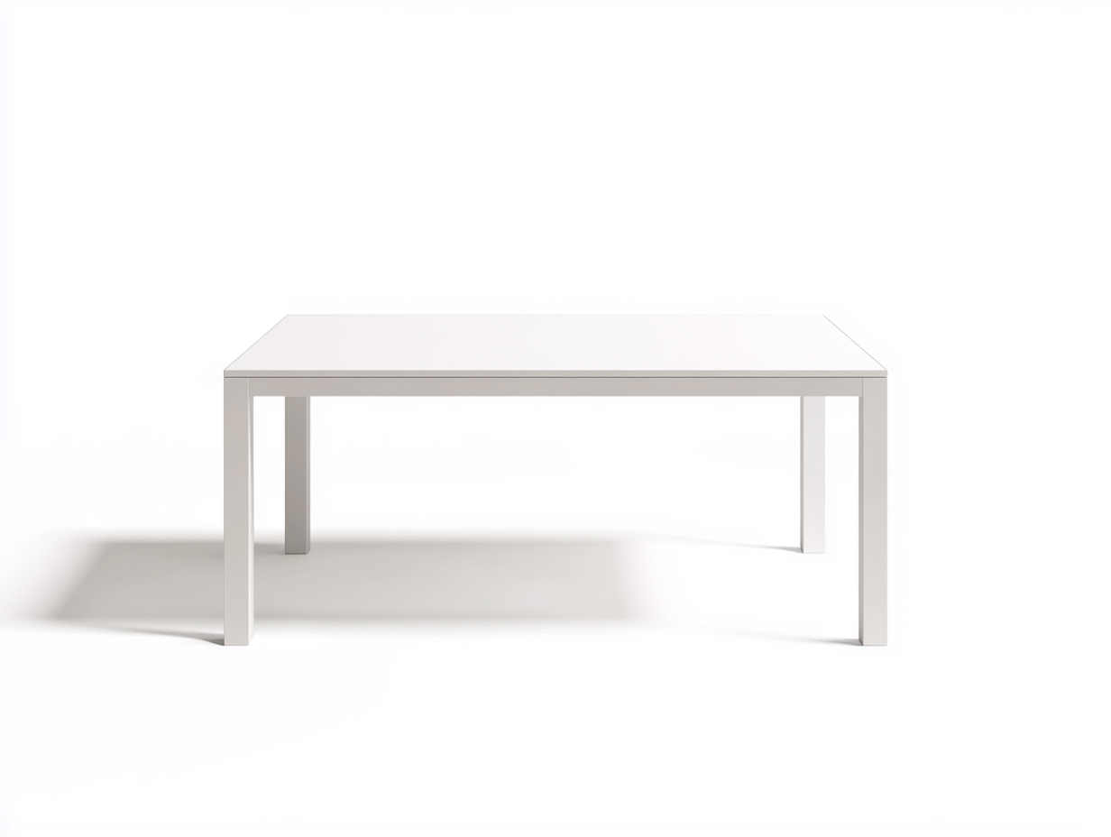 Table de salle à manger en aluminium 150x90x74 cm - blanc - style moderne minimaliste-Comfyene