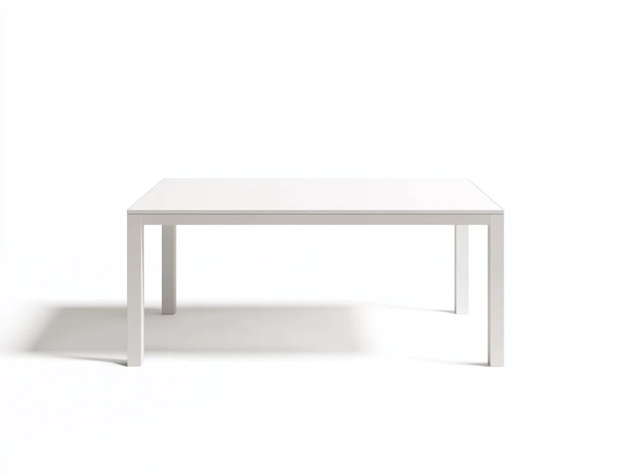 Table de salle à manger en aluminium 150x90x74 cm - blanc - style moderne minimaliste-Comfyene