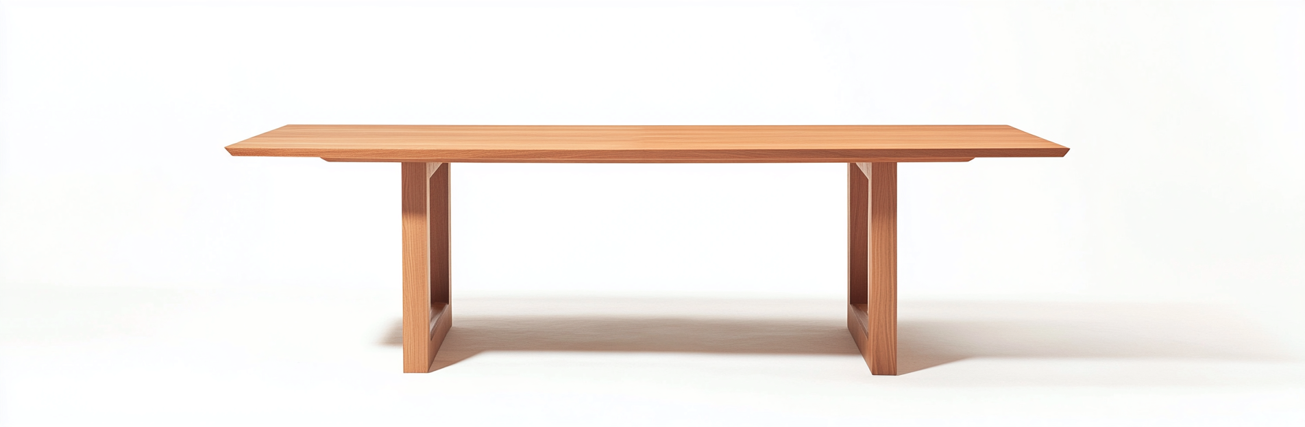 Table de salle à manger en bois de cerisier 180x90x74 cm - brun miel - style contemporain naturel-Comfyene
