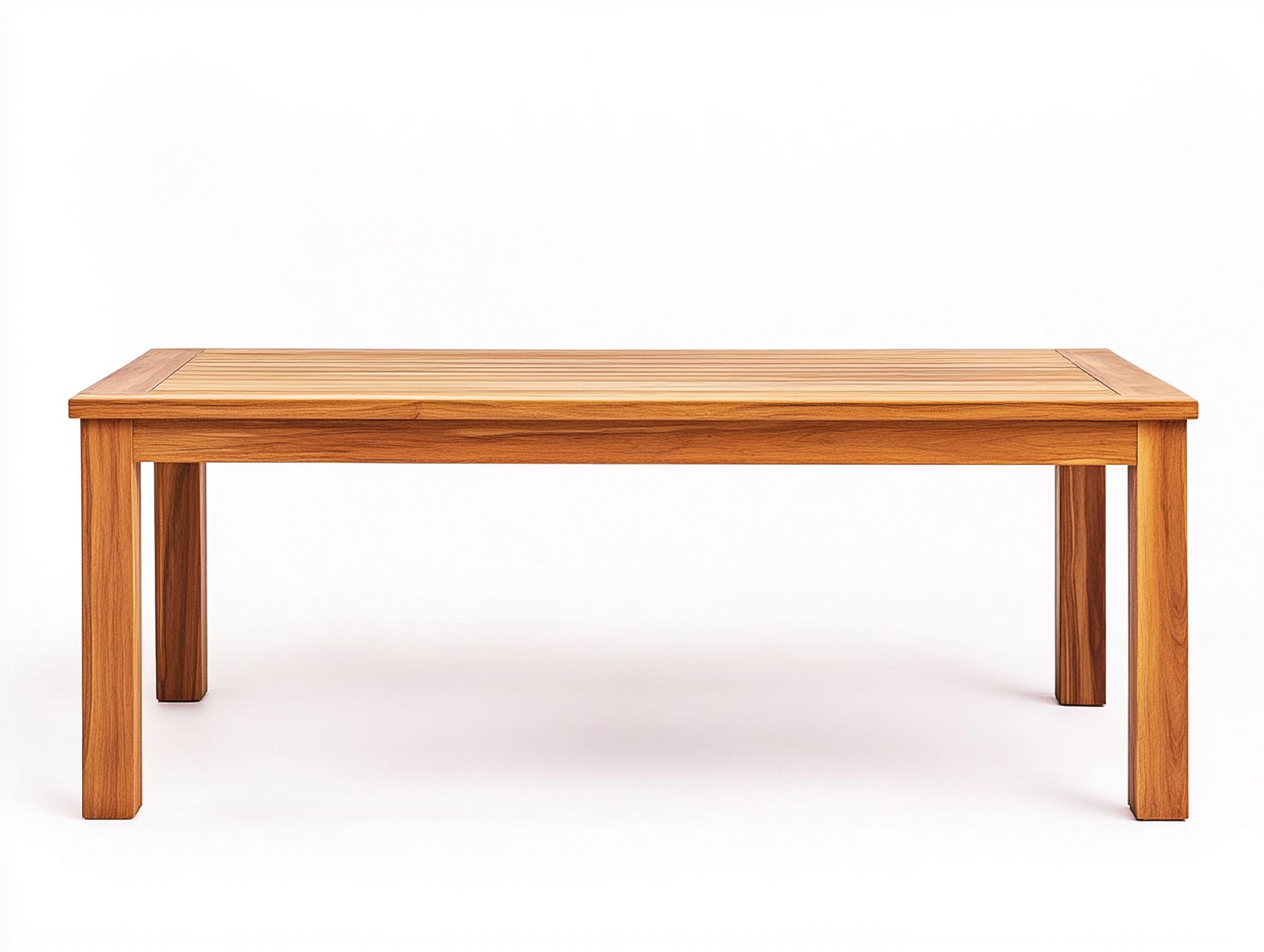 Table à manger en bois de teck 175x90x75 cm - teck naturel - style classique extérieur-Comfyene