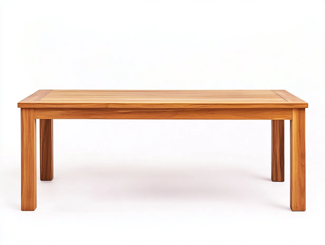 Table à manger en bois de teck 175x90x75 cm - teck naturel - style classique extérieur-Comfyene