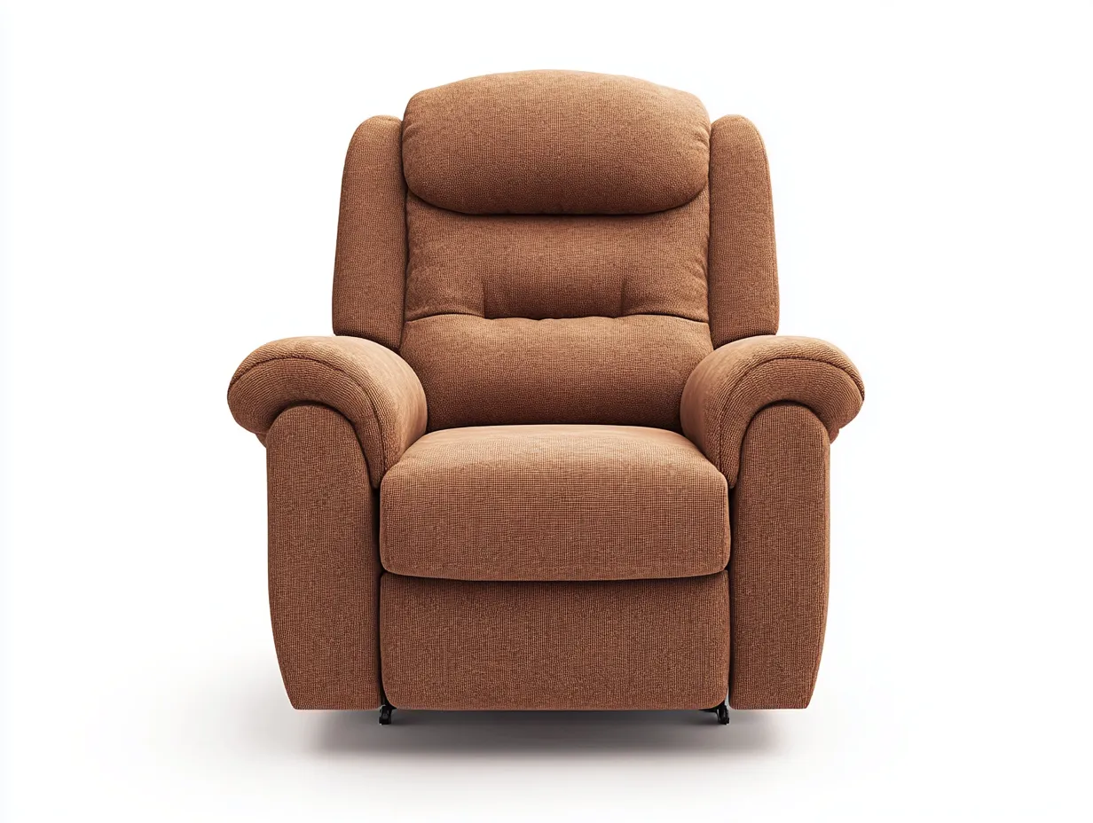 Fauteuil relax en tissu 95x100x102 cm - marron - design ergonomique inclinable pour salon-Comfyene