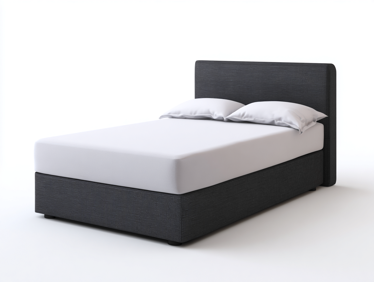 Lit double tapissé 210x160x110 cm - gris foncé - design moderne minimaliste-Comfyene