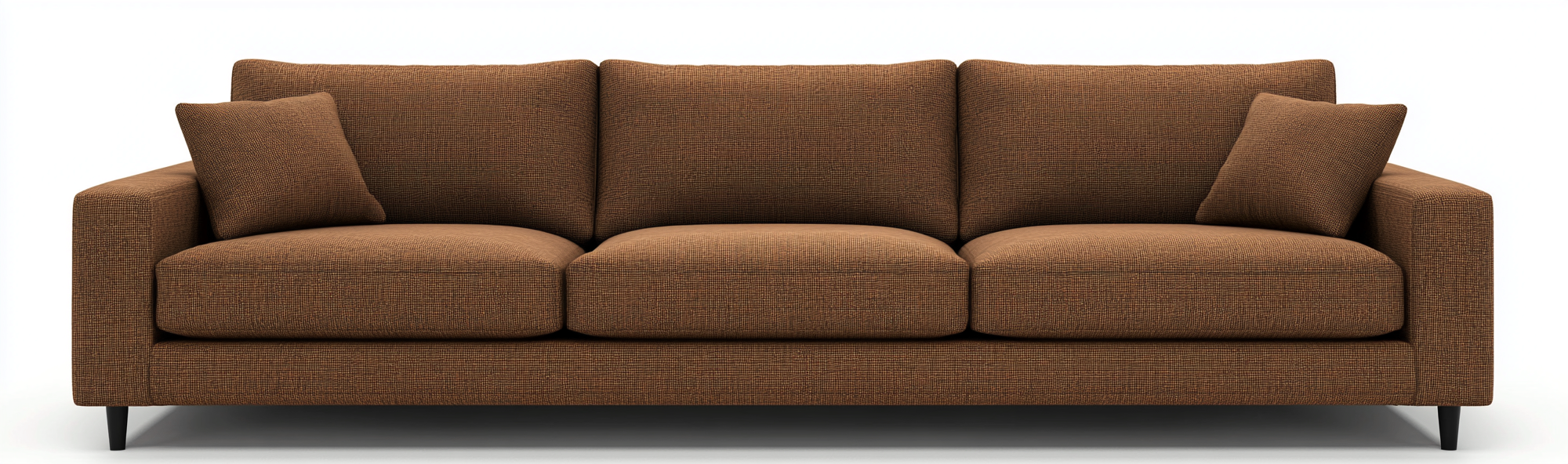 Canapé 3 places en tissu 220x95x85 cm - brun - style contemporain pour salon-Comfyene