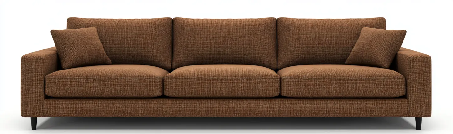 Canapé 3 places en tissu 220x95x85 cm - brun - style contemporain pour salon-Comfyene