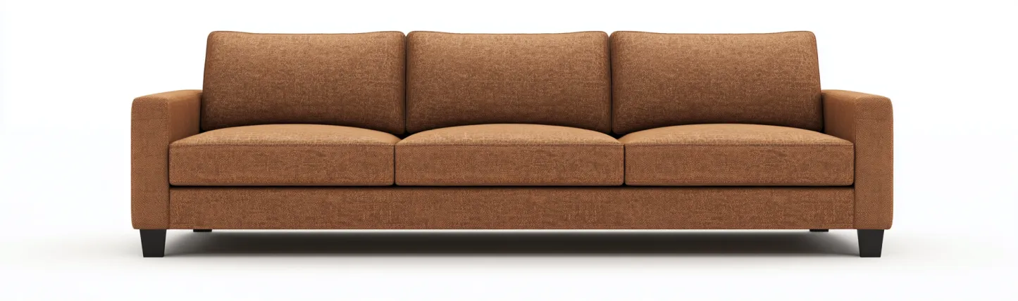 Canapé 3 places en tissu 215x90x85 cm - brun - style moderne pour salon-Comfyene