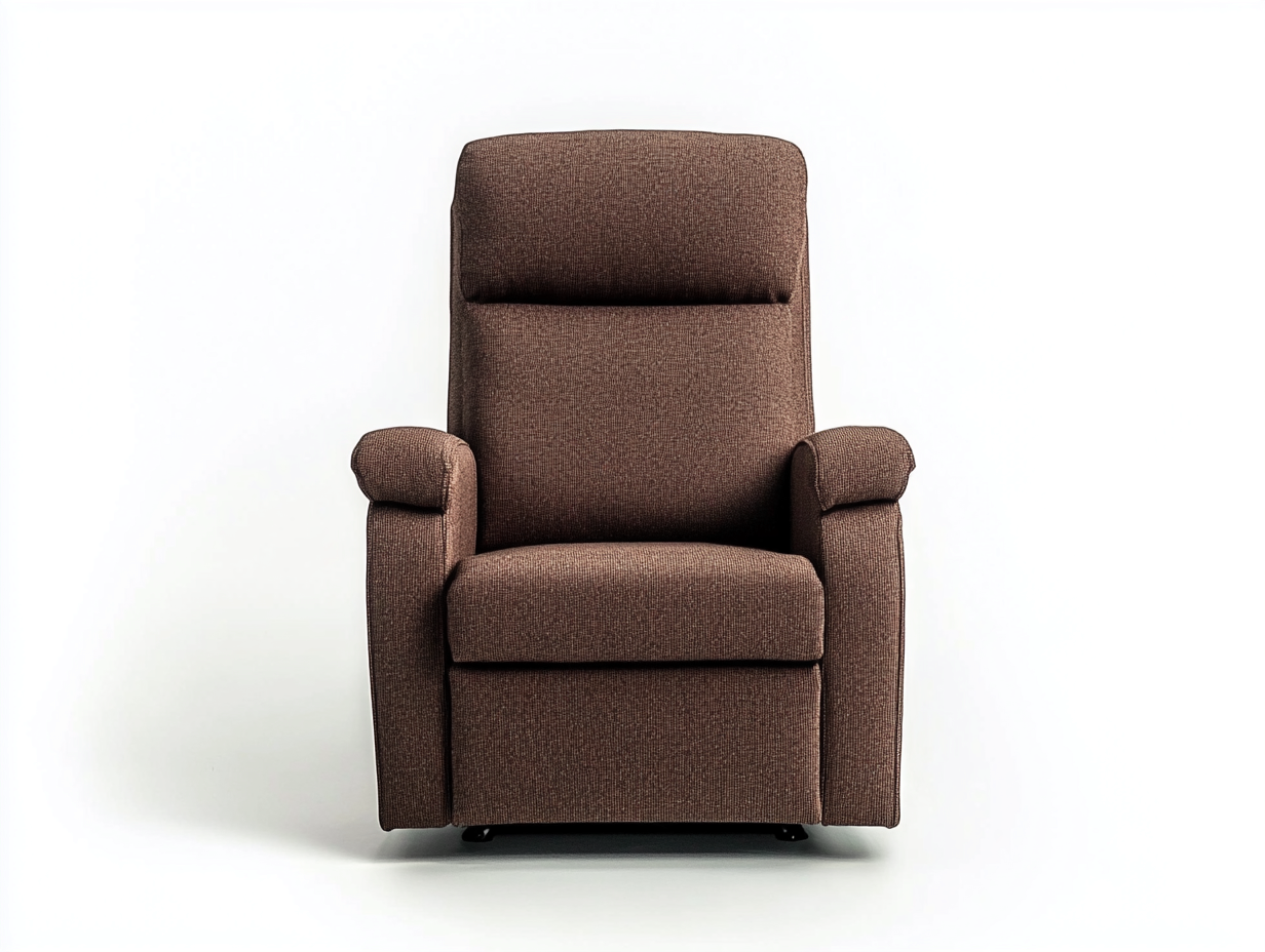 Fauteuil relax en tissu 92x98x105 cm - marron - design ergonomique inclinable pour salon-Comfyene