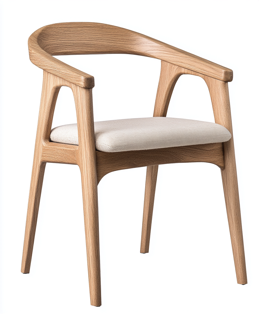 Chaise de salle à manger en bois massif 55x54x78 cm - beige/naturel - design contemporain-Comfyene