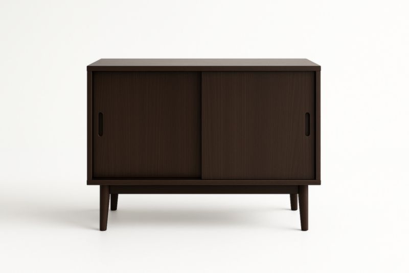 Buffet en bois à portes coulissantes 75x100x45 cm