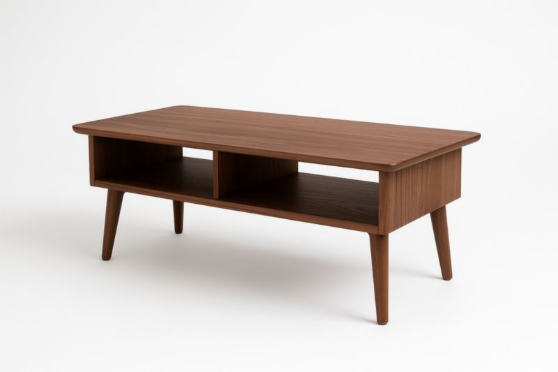 Table basse rectangulaire en bois marron 100x50x45 cm