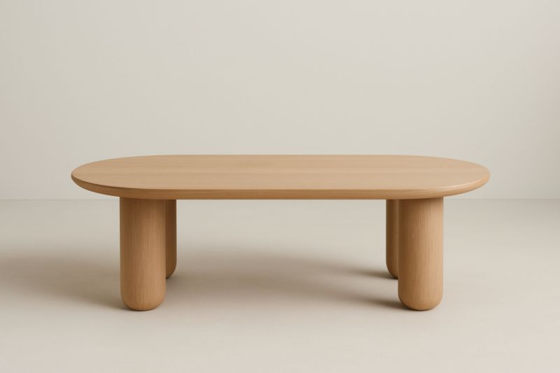 Table basse en Bois de Chêne Verni 120x60x40 cm