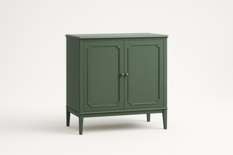 Armoire de rangement en bois 2 portes Vert 80x40x90 cm